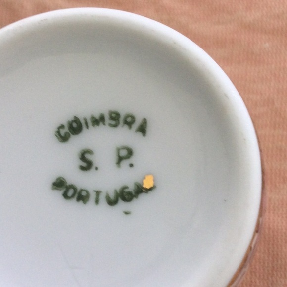 Colmbra S P Cup & Sauscer  made in Portugal  lavender black & white.Set of 2 - Picture 2 of 6